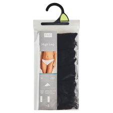 F&F 5 Pack Hi Leg Brief Black 14