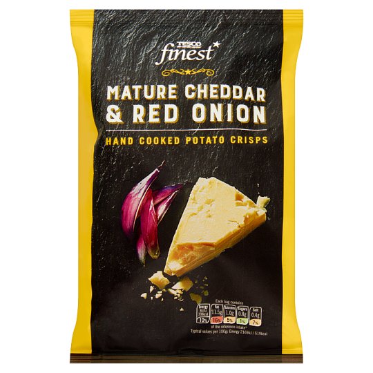 Tesco Finest Mature Cheddar & Red Onion Flavoured Potato Crisp 40 g Tesco Online, Tesco From