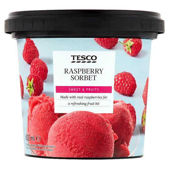 Tesco Raspberry Sorbet 500 ml Tesco Online, Tesco From Home, Tesco
