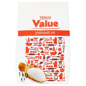 Tesco Value jódozott vákuumsó 1 kg