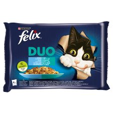 Felix Fantastic Duo Fish Selection Pet Food for Cats in Aspic 4 x 85 g (340 g)