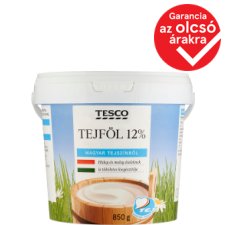 Tesco Semi-Fat Sour Cream 12% 850 g