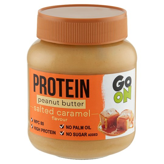 Protein Go On sós karamell mogyoróvaj hozzáadott fehérjével, hozzáadott cukor nélkül 350 g