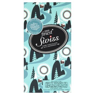 Tesco Finest svájci borsmentaízű étcsokoládé 100 g