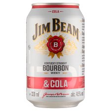 Jim Beam Bourbon Whiskey & Cola alkoholos üdítőital 4,5% 330 ml