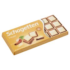 Schogetten Trilogia White Chocolate with Caramelized Hazelnuts and Milk Chocolate 100 g