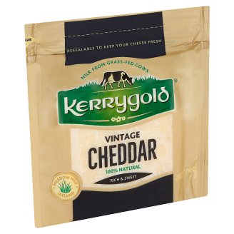 Kerrygold Vintage Cheddar zsíros, kemény, 18 hónapos érlelésű írsajt 200 g
