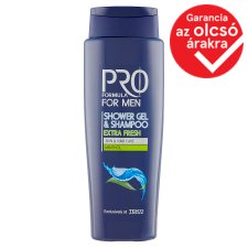 Tesco Pro Formula For Men Extra Fresh tusfürdő & sampon 400 ml