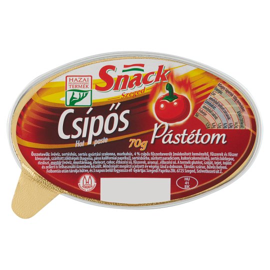 Snack Szeged csípős pástétom 70 g