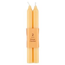 F&F Yellow Dinner Candles 2 pcs