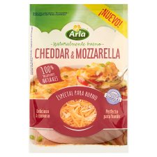 Arla Cheddar & Mozzarella kemény érlelt zsíros és félkemény sajtok keveréke 150 g