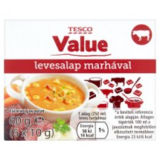 Tesco Value levesalap marhával 6 x 10 g