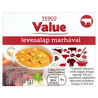 Tesco Value levesalap marhával 6 x 10 g