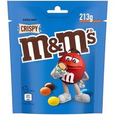 M&M's Crispy Milk Chocolate Dragee with Sugar Coating and Crispy Rice in the Middle 213 g