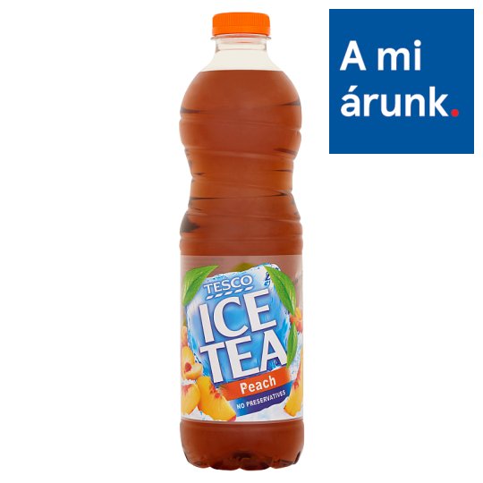 Tesco Ice Tea őszibarackízű üdítőital feketetea-kivonattal, cukorral és édesítőszerrel 1,5 l