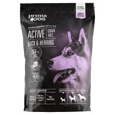 Prima Dog Kacsa & Hering gabonamentes teljes értékű eledel aktív felnőtt kutyák számára 1,5 kg