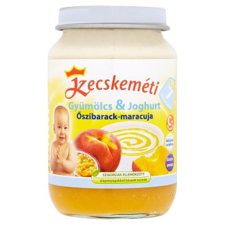 Kecskeméti Gyümölcs & Joghurt gluténmentes őszibarack-maracuja bébidesszert 7 hónapos kortól 190 g