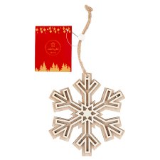 Wooden Snowflake Hanging Deco 22 x 11 x 1 cm