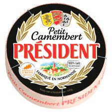 Président Petit Camembert fehér nemespenésszel érlelt zsíros lágy sajt 145 g