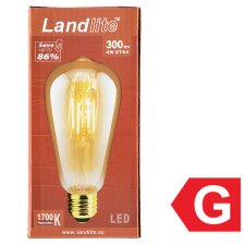 Landlite ST64 300 lm 4 W E27 1700K LED izzó