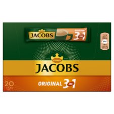 Jacobs Original 3in1 azonnal oldódó kávéitalpor cukorral, kávéfehérítővel 20 db 304 g
