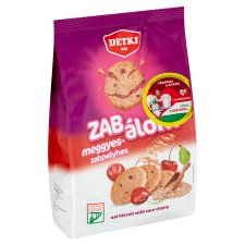 Detki Zab Álom Oat Biscuits with Sour Cherry 180 g