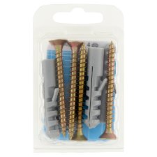 JKH SB Chipboard Screw 6,0 x 60 + Plastic Plug 10 x 49 4 pcs