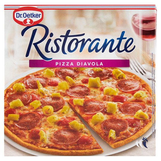 Dr. Oetker Ristorante Diavola gyorsfagyasztott pizza csípős szalámival, chilipaprikával 350 g