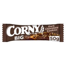 Corny Big Muesli Bar with High Quality Dark Chocolate and Cocoa Biscuits 50 g