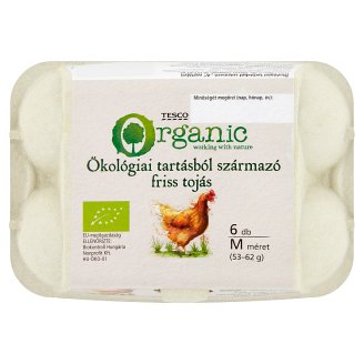 Tesco BIO ökológiai tartásból származó friss tojás M 6 db