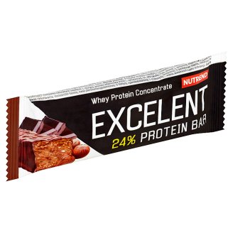 Nutrend Excelent csokoládé és mogyoró ízű fehérje szelet 40 g