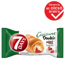 7DAYS Double Max croissant vaníliaízű töltelékkel és epres töltelékkel 80 g