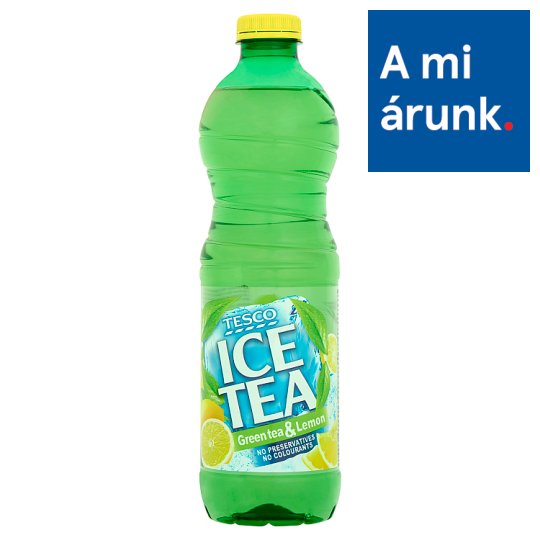 Tesco Ice Tea citromízű üdítőital zöldtea-kivonattal, cukorral és édesítőszerrel 1,5 l