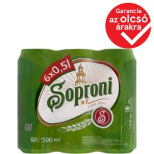 Soproni világos sör 4,5% 6 x 500 ml