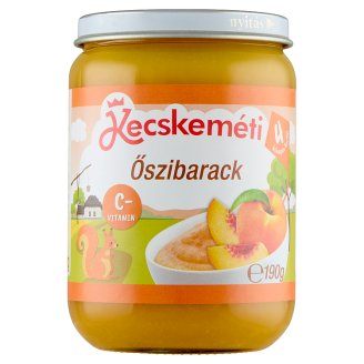 Kecskeméti glutén- és tejszármazékmentes őszibarack bébidesszert 4 hónapos kortól 190 g