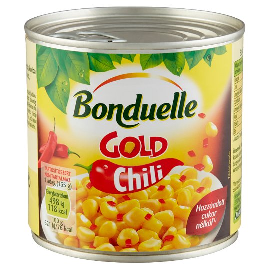 Bonduelle Gold Chili morzsolt csemegekukorica paprikával és chilivel 310 g