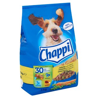 Chappi teljes értékű állateledel felnőtt kutyák számára baromfihússal és zöldségekkel 3 kg