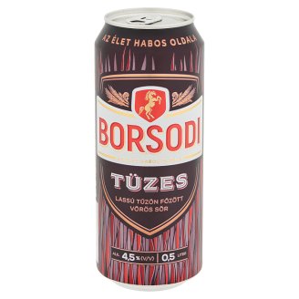 Borsodi Tüzes lassú tűzön főzött vörös sör 4,5% 0,5 l