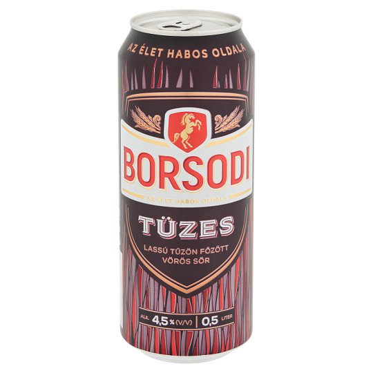 Borsodi Tüzes lassú tűzön főzött vörös sör 4,5% 0,5 l