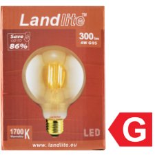 Landlite G95 300 lm 4 W E27 1700K LED izzó