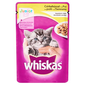 Whiskas Junior teljes értékű állateledel junior macskák számára csirkehússal aszpikban 100 g