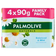 Palmolive Naturals Balanced & Mild pipereszappan 4 x 90 g