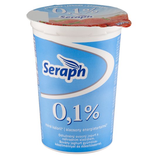 Seraph 0,1% földiepres sovány joghurt gyümölcskészítménnyel 250 g