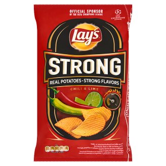 Lay's Strong Csili és Lime ízű burgonyachips 150 g
