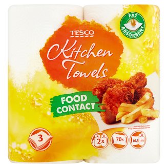 Tesco Food Contact háztartási papírtörlő 3 rétegű 2 tekercs