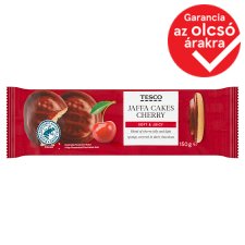 Tesco étcsokoládéval bevont piskótatallér meggyes zselével 150 g