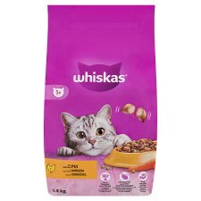 Whiskas 1+ teljes értékű száraz eledel felnőtt macskák részére csirkével 1,4 kg