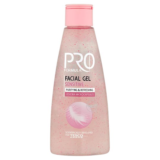 Tesco Pro Formula Sensitive arctisztító gél jojobaolaj mikrokapszulákkal 150 ml