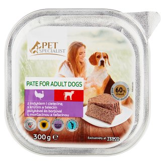 Tesco Pet Specialist teljes értékű állateledel felnőtt kutyák számára pulykával és borjúval 300 g