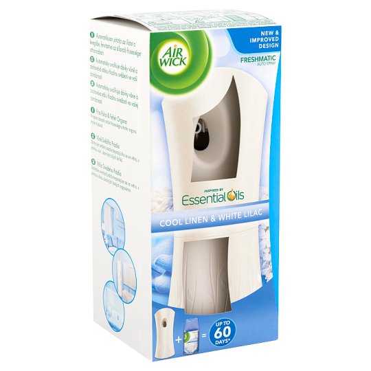 Air Wick Freshmatic Cool Linen & White Lilac Automatic Air Freshener Gadget and Refill 250 ml
